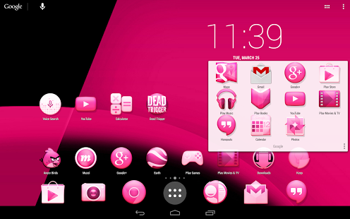 Pink KitKat Launcher Theme