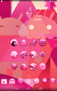 Pink KitKat Launcher Theme