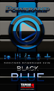 Poweramp skin Black Blue
