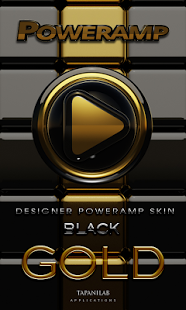 Poweramp skin Black Gold