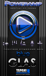 Poweramp skin Blue Glas deluxe