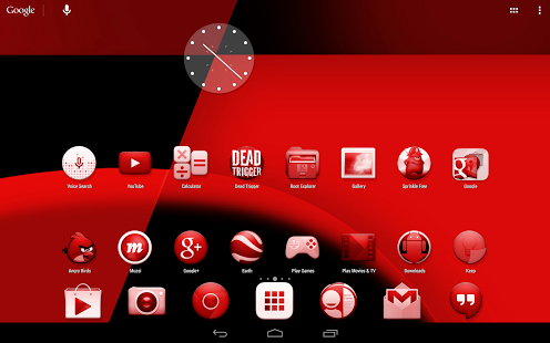 Red KitKat Launcher Theme