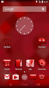 Red KitKat Launcher Theme