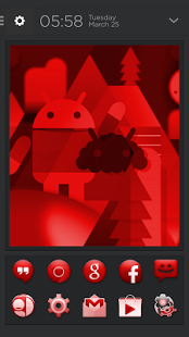 Red KitKat Launcher Theme