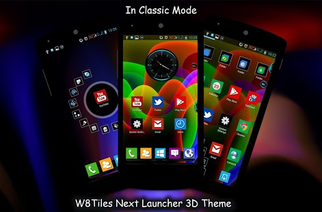 W8Tiles Next Launcher 3D Theme