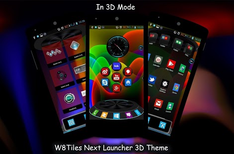 W8Tiles Next Launcher 3D Theme