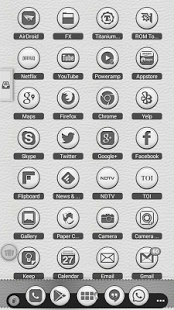 White Leather Icon Pack Theme