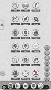 White Leather Icon Pack Theme