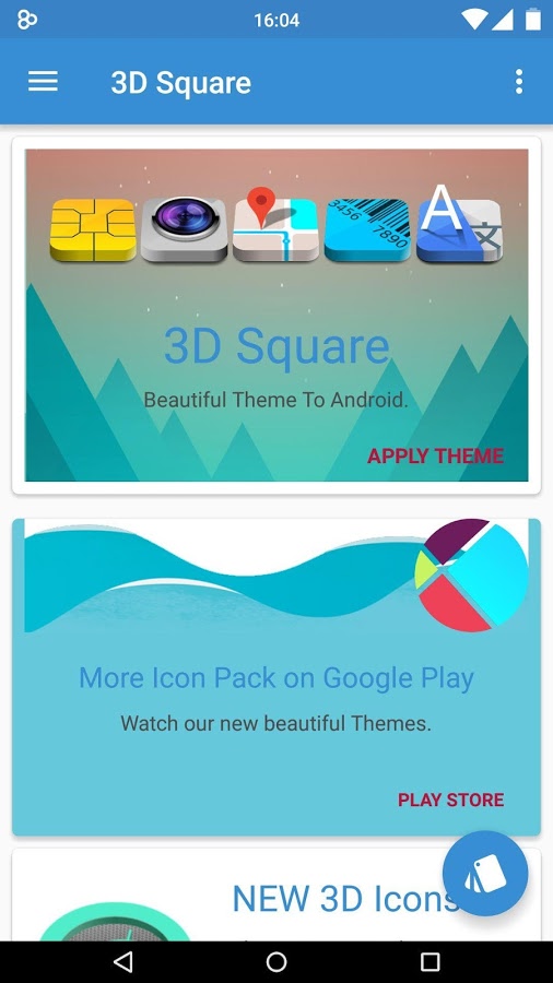 3D - icon pack  Theme HD