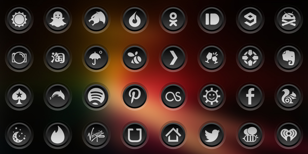 3K SR BLACK - Icon Pack