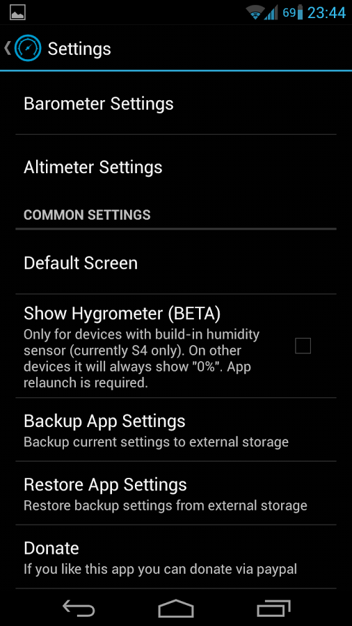 Barometer Altimeter DashClock
