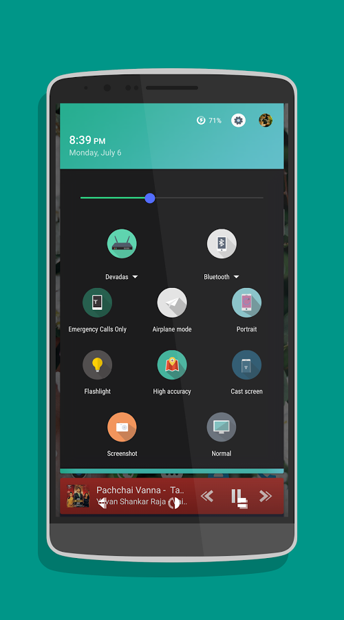 Flatty Juse Dark Cm12.x theme