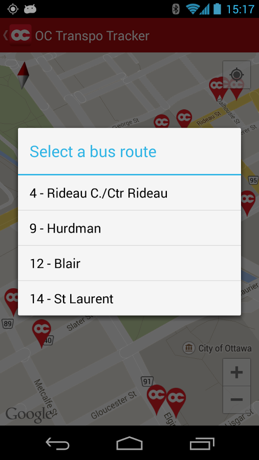 OC Transpo Tracker