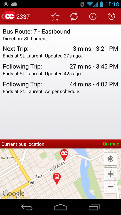 OC Transpo Tracker