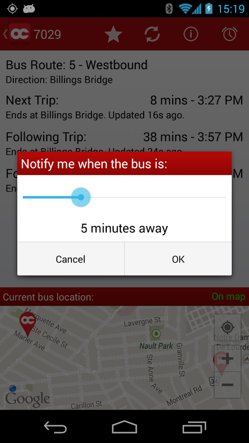 OC Transpo Tracker