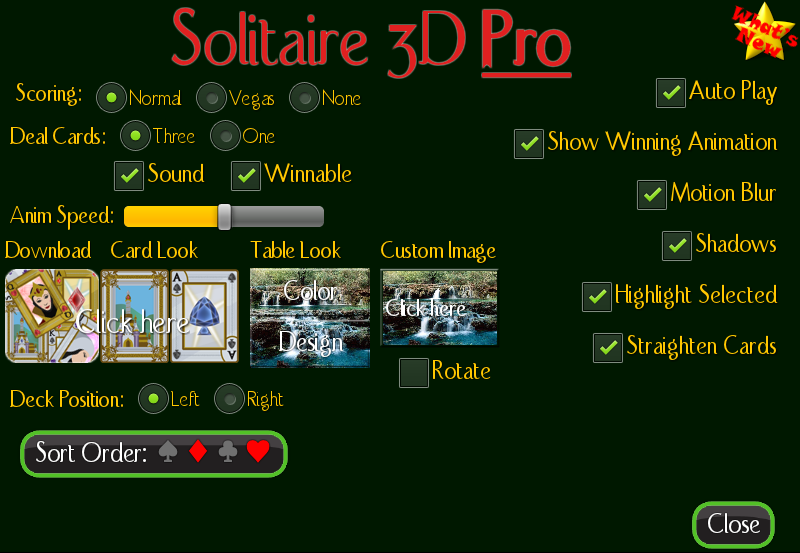 Solitaire 3D Pro