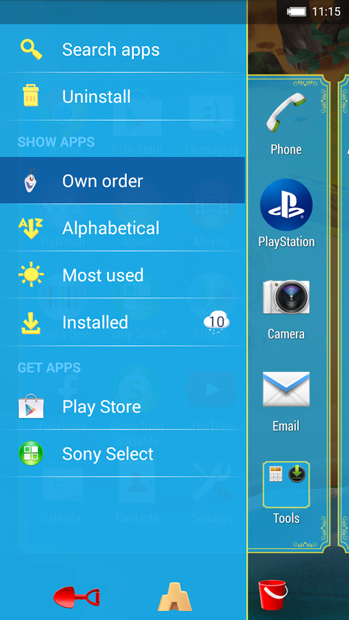 XPERIA™ Frozen Summer Theme