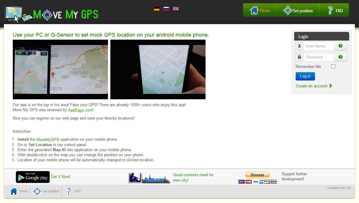 Move My GPS. Fake Location