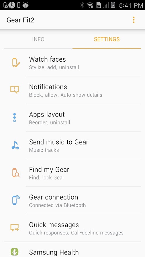 Gear Fit2 Plugin