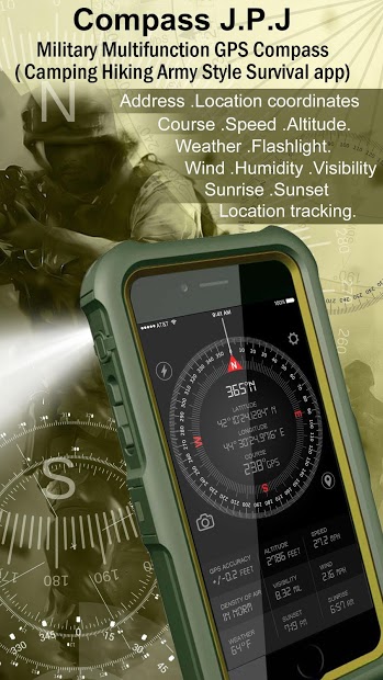 Compass GPS Pro  Military Compass with camera