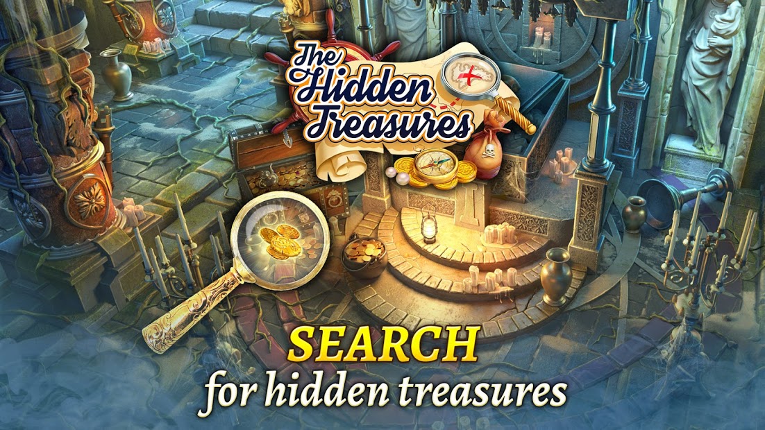 The Hidden Treasures: Find Hidden Objects・Match 3  (Mod Mone