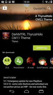 DarkMTRL ThyrusHolo CM11 Theme
