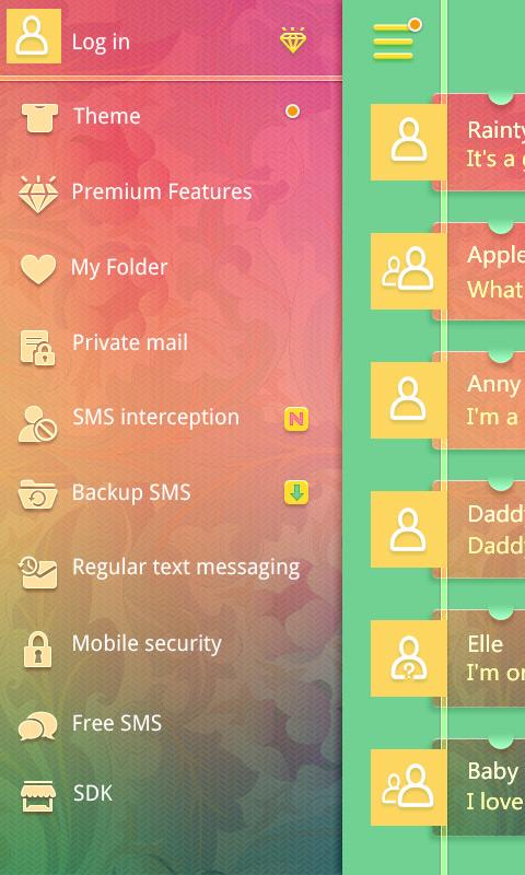 GO SMS PRO CARDS  THEME EX