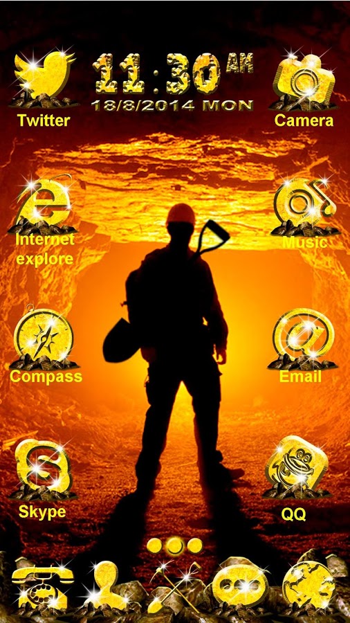 Gold Miner GO Launcher Theme