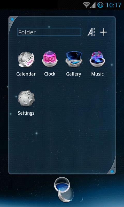 Next Launcher Theme Cosmic