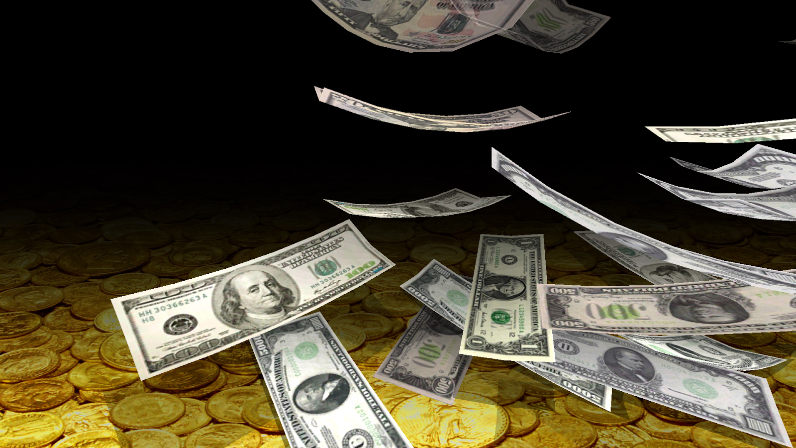 Falling Money 3D Wallpaper