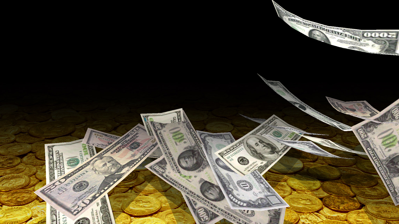 Falling Money 3D Wallpaper