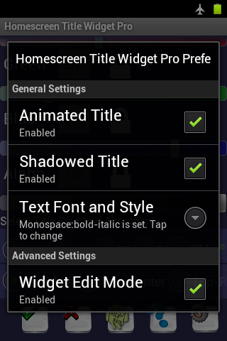 Home Screen Title Widget Pro