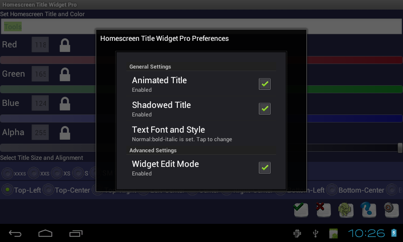 Home Screen Title Widget Pro
