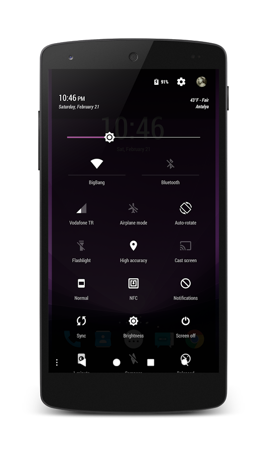 PitchBlack™(Aurora) CM12 Theme