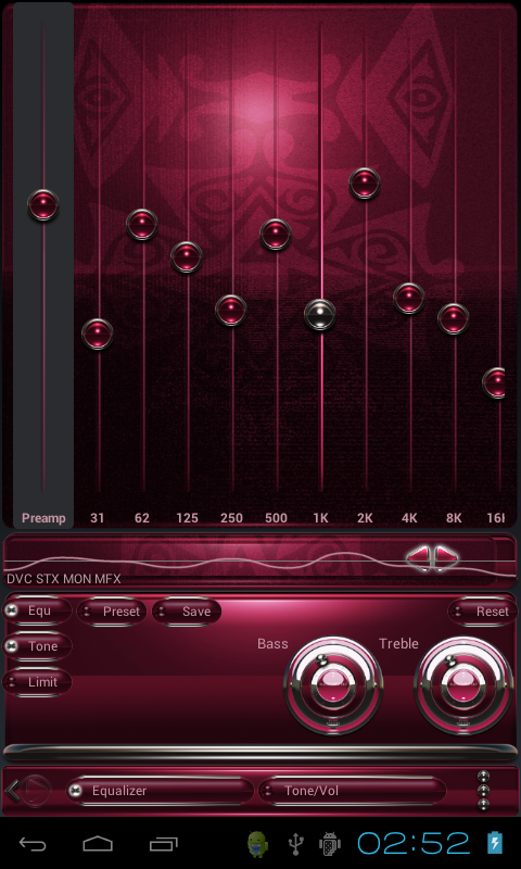 Poweramp skin Bordeaux
