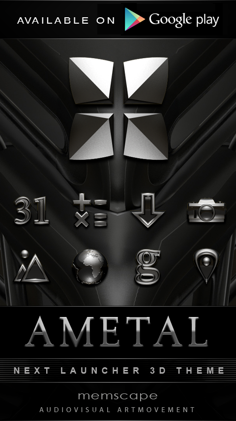 Poweramp Widget AMETAL