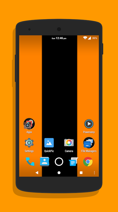 Strange Orange Dark CM12 Theme
