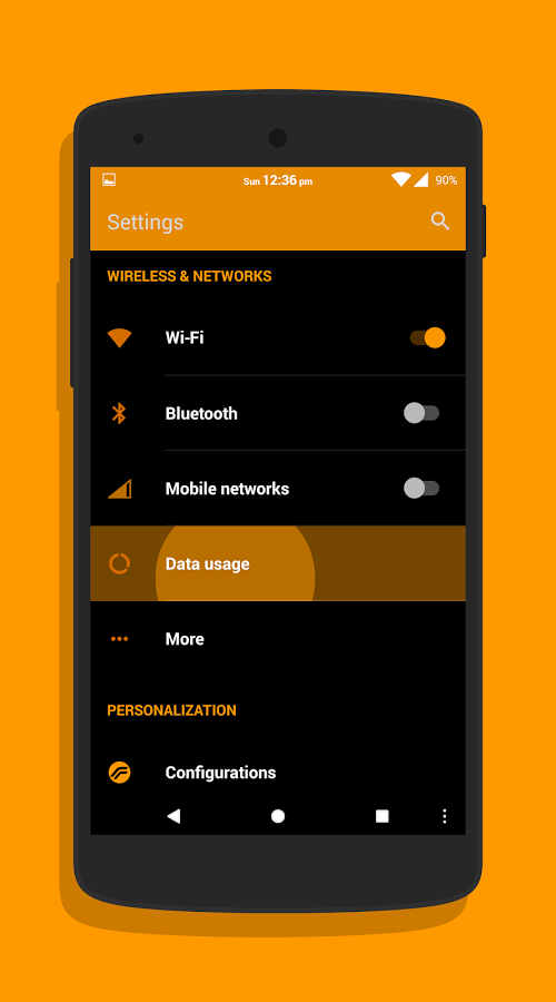 Strange Orange Dark CM12 Theme