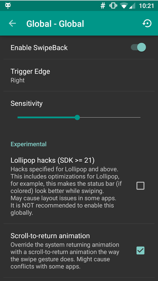 SwipeBack2 - Xposed Module