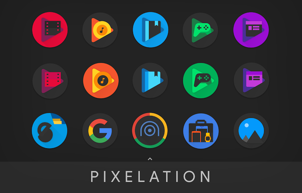 PIXELATION - Dark Pixel-inspired icons
