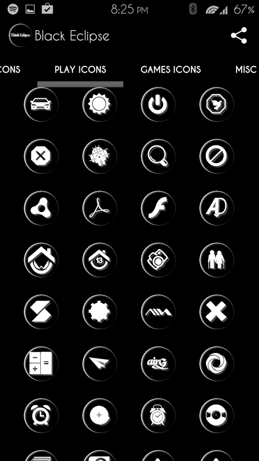 Black Eclipse Launcher Theme