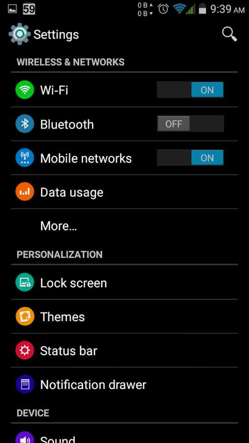 Black N Blue CM11 Theme