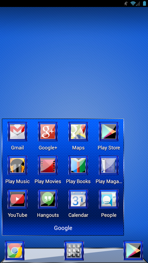 Blue Square Launcher Theme