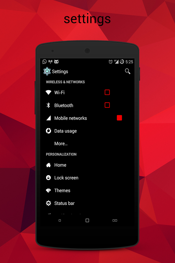 Dark Red CM11/PA theme