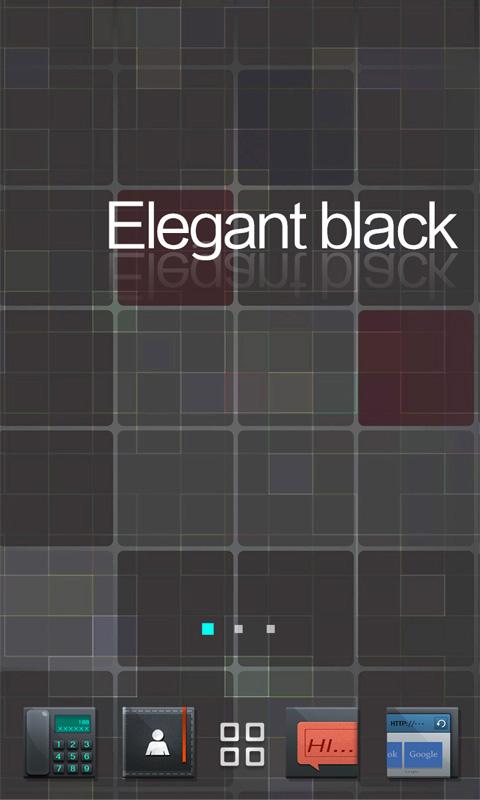 Elegant Black GOLauncher Theme