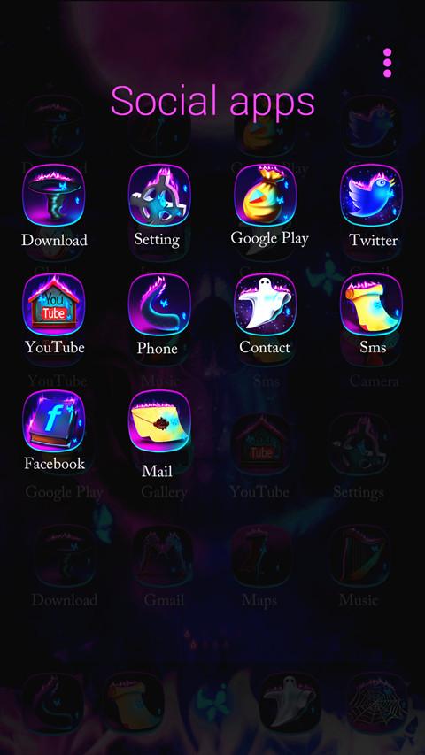 Ghost Fire GO Launcher Theme