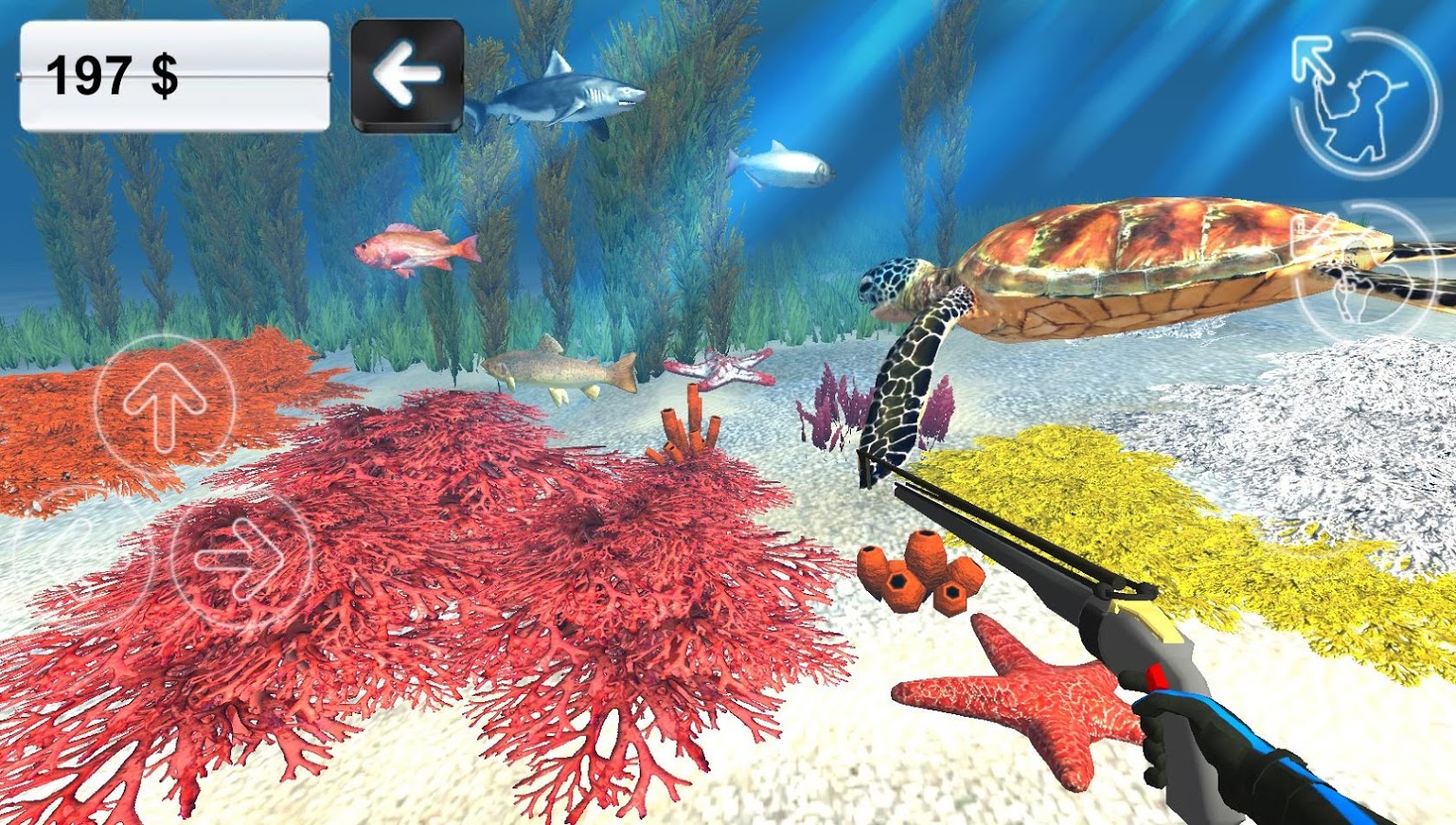 Hunter underwater spearfishing (Mod Money)