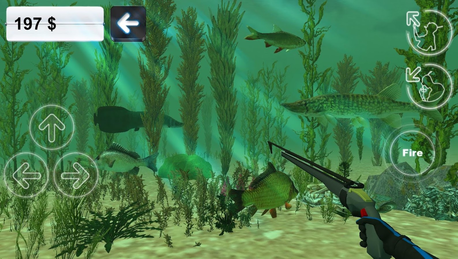 Hunter underwater spearfishing (Mod Money)