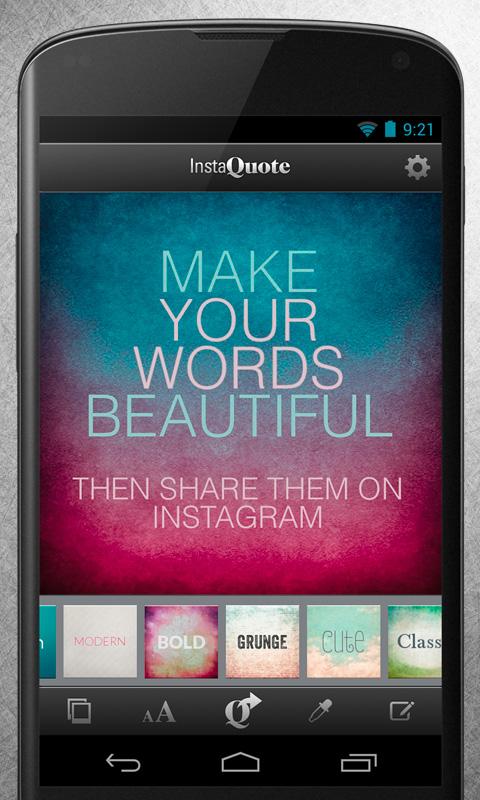 InstaQuote: add text to photos