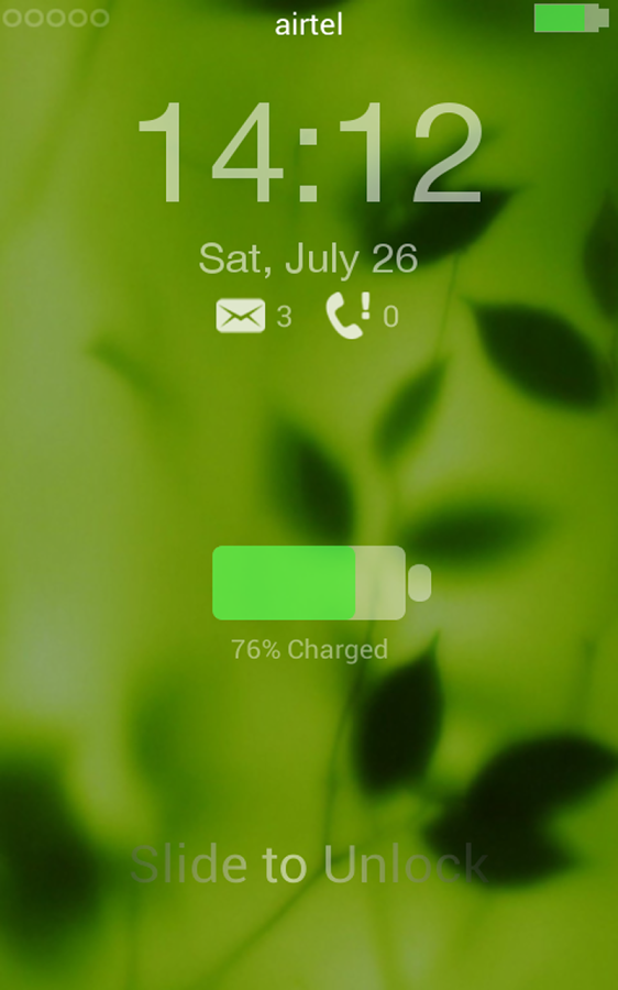 iOS 8 LockScreen Blurred